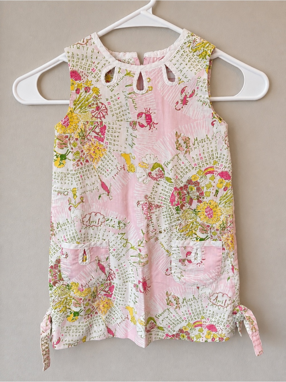 HTF Lilly Pulitzer Originals Calendar Girls'
Shift Dress with Pockets